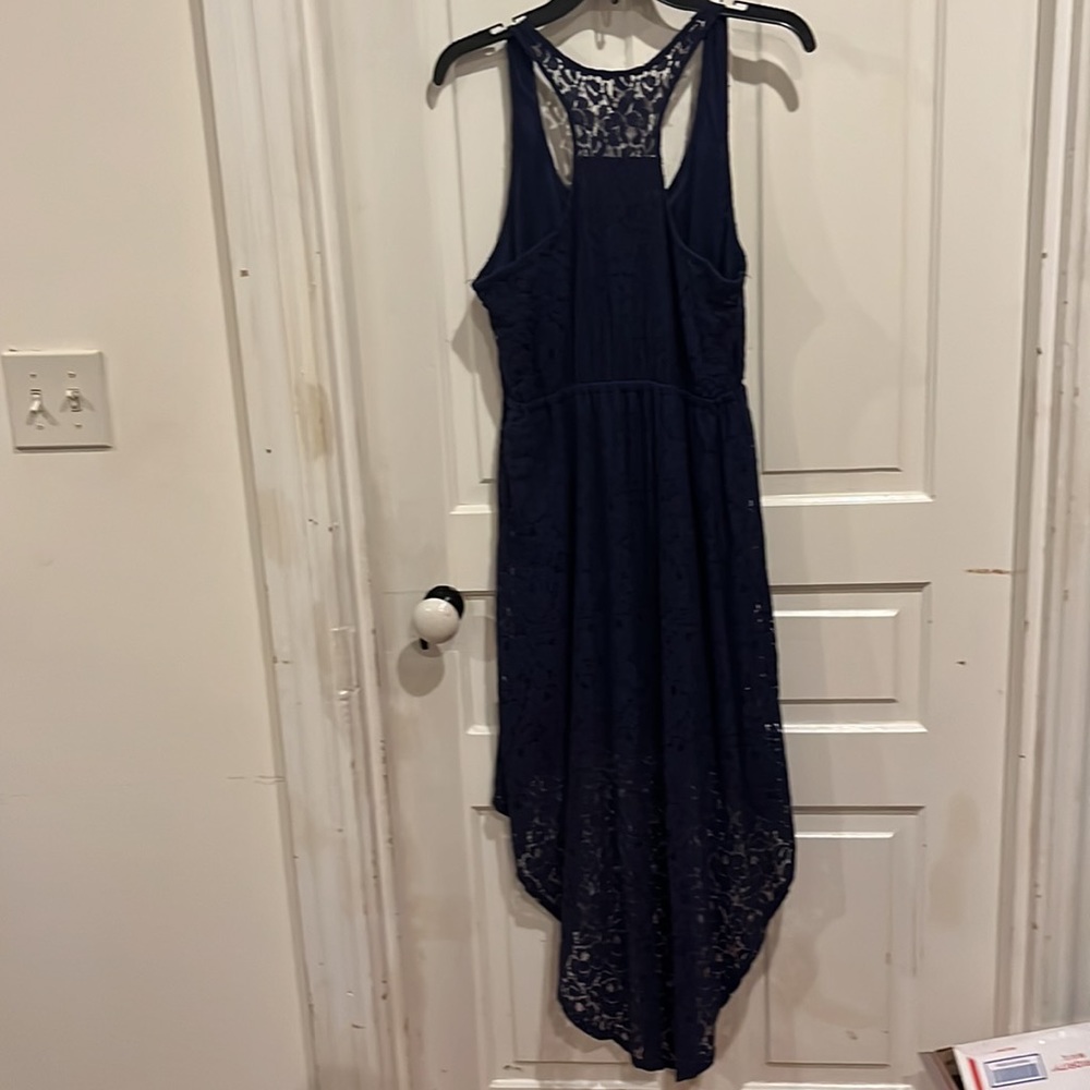 Navy blue high low dress - Picture 2 of 5